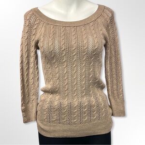 American Eagle Outfitters Cable Knit Scoop Neck Sweater
